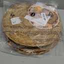 13 in Round Woven Boho Placemats Set of 8, Wicker Rattan Place Mats Chargers for Dinner Plates, Farmhouse Rustic Table Mats for Dining Table Decor (Natural Color)