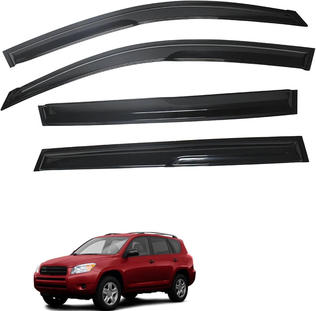 4 Pieces Side Window Vent Visor Rain Guard Deflector Replacement for Rav4 2006 2007 2008 2009 2010 2011 2012