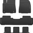 Car Floor Mats Custom Fit for Toyota Highlander 2014-2019 Black Rubber Auto Liner Mats All Weather Protection Heavy Duty Odorless