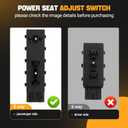 Power Seat Switch, 8 Way Front Right Passenger Side Control Switch Compatible with 2007-2013 Buick Cadillac Chevy GMC - CTS, DTS, Escalade, Silverado, Tahoe, Sierra, Yukon - Replaces 12451498 25974715
