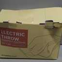 HOMLYNS LuxeHeat Heated Blanket Electric Blanket, Soft Flannel Sherpa Heated Throw, Heating Blanket with 5 Heat Settings, 3 hrs Timer Auto Shut Off (50x60 inches, Purple)