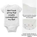 Rocksir Funny Slogan Super Soft Cotton Comfy Baby Short Sleeve Bodysuit (6 Months, Dad1)