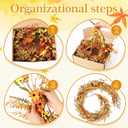 6.5 Ft Fall Leaves Daisy Vine Garlands Artificial Autumn Garland with Wildflower Sunflower Daisy Eucalyptus Garland for Thanksgiving Harvest Door Mantle Fireplace Party Table Home All Year Round Decor