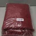 Urvoix Bathroom Rugs Set - 3 Pieces Ultra Soft Non-Slip Bath Mats, Chenille Absorbent Bath Rugs for Bathroom, Tub and Shower (Burgundy)