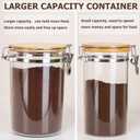 Yangbaga Coffee Container for Ground Coffee,258OZ Storage Containers with Shelf & Scoop,Plastics Airtight Coffee Canisters for Ground Coffee Bean,Food Storage Jars for Kitchen,Nuts,Tea,Sugar