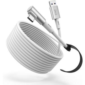 KIWI design 16FT Link Cable Compatible with Oculus/Meta Quest 3S Accessories, and Quest 3/2/Pro/Pico 4, USB 3.0 to USB C Link Cable with 5Gbps Super Speed (White)