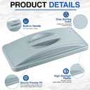 2 Pcs Recycle Bin Lids with Handle, Dark Gray