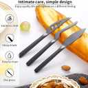 2 x Kyraton Black Cheese Knife Set of 3, Ergonomic Design Titanium Black Plated Cheese Slicer, Butter Knife Spreader, Cheese Cutter, Cheese Knives for All Type of Cheese