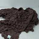 Whale Flotilla Throw Blanket for Couch with Jacquard Pattern, Fuzzy Soft Cozy Exquisite Blankets for All Season, Warm and Fluffy, 50x60 Inch, Coffee