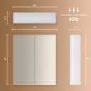 28x24 inch Bathroom Wall Cabinet, Saver Storage Cabinet, Medicine Cabinet with 2 Door and Adjustable Shelves, WhiteAssembly Required