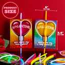 JOYIN 36 Packs Neon Valentines Day Gift Cards with Glow Stick Bracelets, Glow in the dark Necklaces for Valentine's Party Favor, Valentine Classroom Exchange Cards, Valentine School Prize