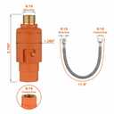 RULIA, Water Filter Pieces, Impurity Filter Attachment, Household Water Pre Filtration with Extension Hose, Reusable Sink Water Filter, 2 Piece, RB2029