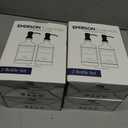 4 x Emerson Essentials Glass Soap Dispenser Set 16 oz 2-Pack Refillable Dish & Hand Soap Dispensers for Kitchen or Bathroom Stainless Steel Pump & Waterproof Labels Included