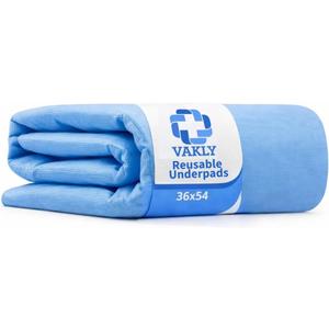 Vakly XL Washable Underpads 36 x 54 in  Reusable Waterproof Incontinence Bed Pads, Heavy Absorbent Mattress Protector for Adults, Seniors, Kids & Pets