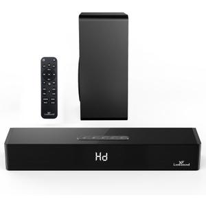 LARKSOUND 2.1 Soundbar with Subwoofer, 16" Sound Bar for TV with HDMI/Optical/AUX/Bluetooth/USB Connections