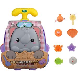 Sand and Beach Trolley with Accessories Pack Beach play set for children aged 3 to 10 | Children's sandpit toy - Rakes, sand molds, watering can and shovel set with cart, water toys for children