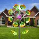 Decorative Garden Stakes Wind Spinners Outdoor Clearance Metal Yard Art Gifts for Women Grandma Mom for Lawn Patio Yard Pathway Driveway Ornaments (Shell)