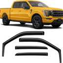 in-Channel Rain Guards Compatible with Ford F150 SuperCrew 2015-2026, Durable Side Windows Rain Guard Wind Deflectors 2025 F150 Crew Cab Window Deflectors - 4 PCS