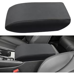 Center Console Armrest Cover for Honda Accord Accessories 2023 2024 2025 2026 Middle Console Pad Armrest Lid Protector Arm Rest Storage Box Cushion Leather Interior Seat Box Case (Gray Stitches)