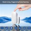 WiFi Magnetic Door Sensor Alarm with App That Alerts Your Phone, Mini Wireless Window Alarms When Opened for Home Security, No Hub Required, Smart Sliding Door Contact Sensors Chimes Safety Protection