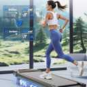 Walking Pad with 10% Incline Upgrade 3.5HP Low Noise Walking Pad Treadmill with Handle Bar 4 in 1 Portable Under Desk Treadmills for Home/Office