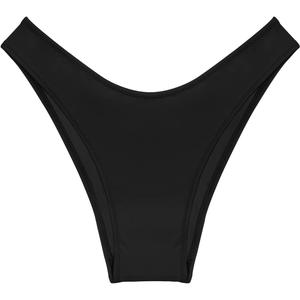 Kepblom Women's Low Rise High Cut Bikini Bottom (Black), XS