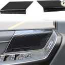 Korlot Carbon Fiber Grain Door Panel Handles Cover Trims Accessories for Ford F150 2021+ for 2023 F250 F350 Super Duty(Front Door)