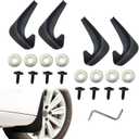 4PCS Car Mud Flaps, Mud Guard, Fender Guard, Splash Guard, Front & Rear Side Mud Guard, Wheel & Tire Splash Guards, Fender Against Sewage, Mud, Dust, Snow, No Drilling Mudguards Universal for Most Car