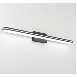 SineRise LED Modern Bathroom Vanity Light Bar (40-Inch, 3000K/4000K/6000K), Matte Black Dimmable Modern Acrylic Bathroom Wall Lighting Fixtures Over Mirror