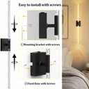 iThird Crystal Bubble Wall Sconces Set of 2: 10000mAh Rechargeable Wireless Lights with Remote & 360° Rotate, 4 Color Temps Dimmable, 31.5" Wall Lamp for Bedroom Living Room Mirror, Black