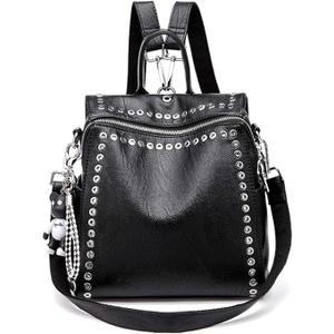 Convertible Backpack Purse Women - Fashion Tote Backpack, Shoulder Bag, Black Travel Backpack for College, Work, Casual