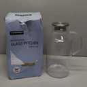 1 Gallon thickened Glass Pitcher with Lid and Spout, Borosilicate Glass Carafe for Hot/Cold Drink, Water Pitchers for Fridge, Extra Large Jug with Handle for Iced Tea, Coffee,Juice,Homemade Beverage