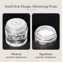 4 x GAOY Chrome Nail Powder, Mirror Effect Pearl Shimmer Glitter Pigment Mermaid Aurora Nail Art Decorations, Sky Mirror