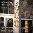 5 Floating House Number Modern House Numbers- zinc alloy Home Address Number with Exquisite Drawing Process-gold-Number 9