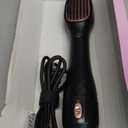 Hair Dryer Brush Blow Dryer Brush Straightener, 4-in-1 Professional 1200W Ionic Hot Air Brush Styler with Ceramic & Tourmaline Technology, One Step Hair Dryer & Styler Volumizer for All Hair Types (Black)