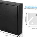KYODOLED Key Storage Lock Box with Key, Locking Key Cabinet, 60 Key Management Wall Mount with Key Lock, Key Hooks & Key Labels, 2.5" D x 10.2" W x 12.1" H (Black,60 Key)