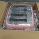 Roter Mond Toaster 4 Slice Retro Stainless Steel with Extra Wide Slots Bagel, Defrost, Reheat Function, Dual Independent Control Panel, Removable Crumb Tray, 6 Browning Levels, Pink