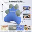 Lumbar Support Pillow for Chair, Ergonomic Back Cushion for Office, Home, Car Seats (Blue)