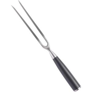 Babish 6.5-Inch Carving Fork  High-Carbon 1.411 German Steel Cutlery  Professional Kitchen Meat Fork for Carving & Serving (Stainless Blade/Black ABS Handle)