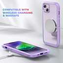 Diaclara Designed for iPhone 14 Case, Full Body Rugged Case with Built-in Touch Sensitive Anti-Scratch Screen Protector, with Camera Lens Protector for iPhone 14 6.1" (Peri Purple)