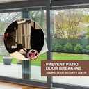BeBecome Sliding Door Security Bar17-50 inch Adjustable Patio Door Security bar with Rubber Tips Apartment Bedroom Bottom of Door Heavy Duty Interior Black