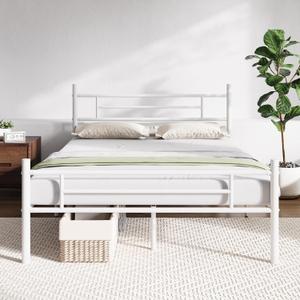 Novilla Full Size Bed Frame with Headboard and Footboard, 14 Inch Metal Platform Bed Frame with Under Bed Storage, No Box Spring Needed, Strong Metal Slats Support, black