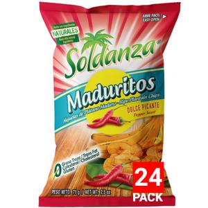Soldanza Pepper Sweet Plantain Chips, 2.5 Ounce (Pack of 24), EXP 27/FEB/2026
