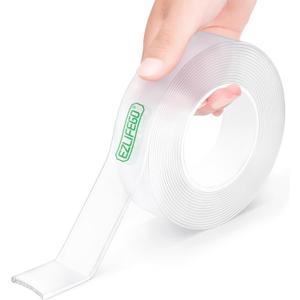 EZlifego Double Sided Tape Heavy Duty, Nano Double Sided Adhesive Tape, Clear Mounting Tape Picture Hanging Adhesive Strips (9.85FT)