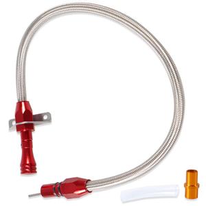 Transmission Dipstick Stainless Braided Hose TH350 TH-400 700R4 Tranny SBC BBC 530mm Compatible with Chevy (Red)