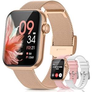 Smart Watches for Women, Android Smart Watch for Phones (Make Calls), 1.85" HD Fitness Tracker Watch with Blood Pressure/Heart Rate/Sleep Monitor, 110+ Sport Modes Fitness Watches for Women/Men