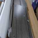 LITTLE TREE 63 Inches Long Console Table, 2-Tier Farmhouse Sofa Table Behind Couch, Large Narrow Entryway Table for Living Room, Wooden Hallway Foyer Table with Heavy Duty Base, Rustic Brown and Grey