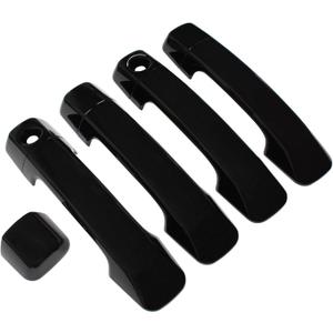 NewYall Black Exterior Door Handle Covers for Toyota Sequoia Tundra 2007-2021 Outer Front Rear Left Driver Right Passenger Side
