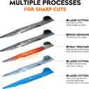 ILONPA 48" Mower Mulching Blades for Toro 103-2527 Ferris 5020843 1520843 Ariens 00273000 04919100 04920600 Bobcat 03239 Exmark 1520843 1-323515 1-403026 Snapper 03239 Zoom 2348 48" Mower Decks, Black