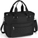 LGAG 16L Large Insulated Lunch Bag for Women, Waterproof Leak proof Lunch Box, Lightweight Stylish Lunch Tote Bag for Work, Sports, Picnics, Black